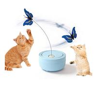 DONGKER Interactive Cat Toy, 360° Rotating Butterfly Teaser with Strong Suction Base for Indoor Cats Exercise and Entertainment