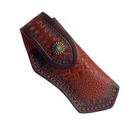 DONGKER Knife Sheath,EDC Leather Pocket Knife Case w/Snap Closure Fit for 5" Folding Knife (Without Knife)