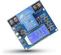 DONGKER Low Voltage Disconnect DC 6V-60V 30A Charging Discharging Protection Board with LCD Display Low Voltage Protector Disconnect Switch Module for Lead Acid Lithium Battery