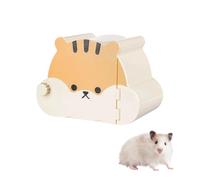 DONGKER Magnetic Hamster Hideout, Semi-Enclose Observable Cute Guinea Pig Cave House for Hamsters Chinchillas Ferrets Guineas Pigs Sugar Gliders
