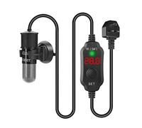 DONGKER Mini Aquarium Heater,10W Small Submersible Heater Proof Quartz Glass W/LED External Temperature Controller &Thermostat &Explosion-Proof for 1-3 L Saltwater Freshwater