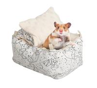 DONGKER Sugar Glider Sleeping Hammock,Snap-on Hamster Hanging Nest with Insulated Base Layer for Rat Hamster Gerbil Chinchilla Squirrel Guinea Pig