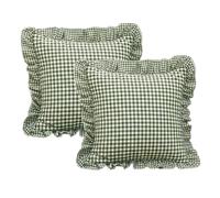 DONGKER Throw Pillow Covers,2 PCS 17.72" x 17.72" Classic Plaid Sofa Pillowcase with Hidden Zipper for Couch Bedroom Sofa Living Room(Without Pillow Insert)