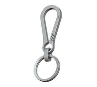 DONGKER Titanium Key Holder, Keyring Carabiner Clip W/Stainless Steel Key Ring for Men Women Keys EDC Key Ring