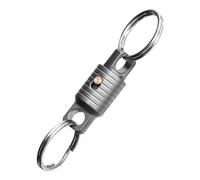 DONGKER Titanium Quick Release Keychain,360° Rotation Pull Apart Detachable Swivel Keychain with 2 Key Rings for Car Keys Flashlights Tools Bag Purse Belt