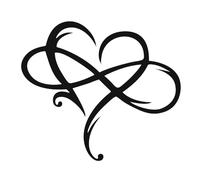 DONGKER Wall Decor Art,Metal Heart Shaped Line Drawing Decoration for Office Indoor Outdoor Kitchen Bathroom Living Room