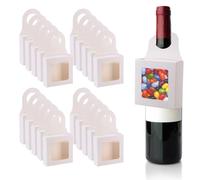 DONGKER Wine Bottle Boxes,20 PCS Circle Hooks Kraft Paper Candy Hanging Box with Window for Holding Candy Chocolate Cookies