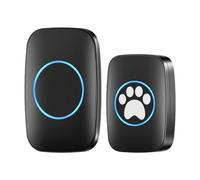 DONGKER Wireless Dog Doorbell,Waterproof Self-Powered Dog Bell with 980feet / 300m Range 60 Chimes 5-Level Volume for Plug in Door Entry Bell suit Small Medium Dog