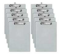 DONGLI 10 Pack Clipboard A4,Wooden Clipboards with Hanging Hole,Clip Board for Office, Business,Restaurant-Grey