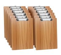 DONGLI 12 Pack A4 Clipboard,Wooden Clipboards,Clip Board for Office