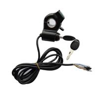 DONGLING Ebike Thumb Throttle Electric Bicycle Thumb Throttle with On/Off Switch Key Lock E-bike Handlebar Accelerator Grips