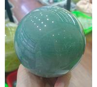 Dongling Hand Polished Green Stone Ball Crystal Home Office Decoration Gift Ornaments (Size : 700-800g)