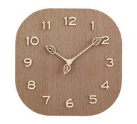 DONGLING Wall Clock Modern Personality Wall Clock Simple Square Light Luxury Wooden Design For Home Living Room Bedroom For Decor(Grey,9 inch)
