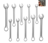 Dongnesi 10PCS Combination Spanner Set, Small Spanners Set, Mini Wrench Sets, Metric Small Ratchet Spanner Sets, Metric 4mm-11mm Open End and Box End Wrenches Carbon Steel Spanners