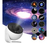 Dongni Galaxy Projector, 13 in 1 Planetarium Star Projector Realistic Starry Sky LED Night Light with Solar System Nebula Moon for Kids Adults Bedroom Ceiling Home Theater Living Room Decor