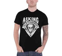 DONGNODQ WOD Asking Alexandria T Shirt Skull Shield Band Logo Mens(Small)