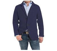 DONGPAO Men's Cardigan Sweater Shawl Collar Knit Blazer Jacket Slim Fit Sport Coat Vintage Smart Business Blazer Casual Button Down Knitted Sweater Jackets with Pockets Knitwear Navy M