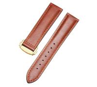 dongrif Genuine Leather Watch Bracelet For Hamilton Khaki Jazz Aviation Watch Chain with Folding Clasp(Browng,20mm)