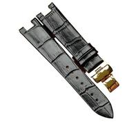 dongrif Genuine Leather Watch Strap for Mido Baroncelli M022 M022207A Notch Women's Watch Band(Blackg)