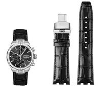 dongriuk Cowhide Watch Strap For MAURICE LACROIX AIKON AI6038 AI6008 Three Eye Watch Modified Concave Convex Mouth Strap(Color 02)