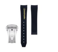 dongriuk Fluororubber Watch Strap For Omega Seamaster 600 Dark Side Of The Moon Speedmaster 57 Aqua Terra 150 Moonwatch Racing Chronograph Watchband(Yellows2,20-18mm)