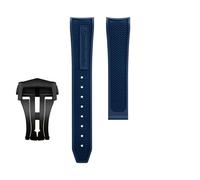 dongriuk Fluororubber Watch Strap For Omega Seamaster 600 Dark Side Of The Moon Speedmaster 57 Aqua Terra 150 Moonwatch Racing Chronograph Watchband(Blueb1,20-18mm)