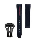 dongriuk Fluororubber Watch Strap For Omega Seamaster 600 Dark Side Of The Moon Speedmaster 57 Aqua Terra 150 Moonwatch Racing Chronograph Watchband(Redb1,20-18mm)