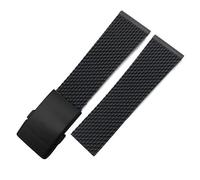 dongriuk For Breitling Avenger Superocean Heritage Watch Strap Braceles 22mm 24mm Braided Silicone Rubber Watchband Replacement(Black 1 black,24mm)