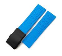 dongriuk For Breitling Avenger Superocean Heritage Watch Strap Braceles 22mm 24mm Braided Silicone Rubber Watchband Replacement(Blue 2 black,24mm)