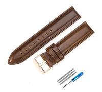 dongriuk Leather Watch Band For DW Strap Women Men Watchbands For Daniel Wellington(Coffee-Rose-K4,22mm)