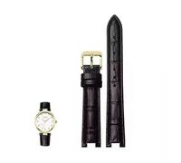 dongriuk Notched leather watch Strap for GC bracelet(Blackg,18-11mm)