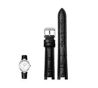 dongriuk Notched leather watch Strap for GC bracelet(Blacks,18-10mm)