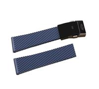 dongriuk Rubber Watch Strap For Breitling Avenger Super Ocean Heritage Blackbird Reconnaissance Aircraft(Blue glossy black,22mm)