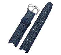 dongriuk Rubber Watch Strap For Cartier Pasha Series Notched Watch Chain Accessory(Blues,22-15mm)
