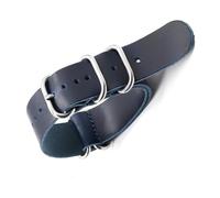 dongriuk Vintage Leather Watch Strap For men Handmade Replacement watchband Accessories(Blue,20mm)