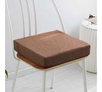 DONGSHUAI Armchair Booster Cushion, Square Seat Pad with Supportive Thick Lift Cotton Cushion,High Armchair Bolster Booster Easy Rise Cushion 40X40x8cm,Brown