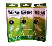 Dongsung Take Five Hair Dye Gray Coverage No.6 Dark Brown Odor Free No Ammonia Contains Tahitian Black Pearl Extracts, UV Protection, Vitamin C (Pack of 3)