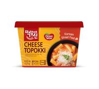 [Dongwon] Authentic Korean Rice Cake Topokki with Creamy Cheese Flavour, Popular Korean Street Food, Easy to Prepare, Delicious and Chewy Snack for Cheese Lovers (1 Bowl)
