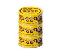 Dongwon Black Bean Sauce Tuna 90g, Korean Style Jjajang Canned Tuna, Ready to Eat Tinned Tuna for Rice, Noodles & Quick Meals, Pack of 3
