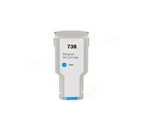 DONGXINGCUNZG Compatible Ink Cartridge HP738 738 INK 676M6A 676M7A 676M8A 498N8A Premium Color Inkjet For DesignJet T950 T850 Printer(1pcs C-300ML)