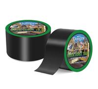 Dongxw 10cm*15.2m Deck Joist Tape, 2 Rolls, Black, Waterproof, Weather Resistant, Self-Adhesive, Butyl, Polyethylene, Multi Surface, Outdoor, 30.4 meter