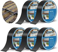 Dongxw Deck Joist Tape for Decking, 4.3cm*15.2m Joist Tape for Decking,Butyl Joist Tape, Self Adhesive Deck Flashing Tape, Waterproof Joist Tape for Decking Joists Wood Decks Beams Roof(5 Rolls)