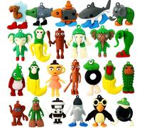 DONGYING BubblyJoy Italian Brainrot, Tralalero Tralala, Tung Tung Tung Sahur 2.5in, Funny Animals 24 Pcs, Unique Key Chain, Decorations Gifts for Fans Office Room Figurine Decor