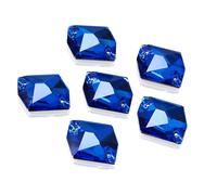 DONGZHOU Flatback Sew On Rhinestones，17 * 13mm Cosmic Shape Sewing Stone with Holes Crystal Clothing Accessories for Clothes,Shoes,Garments,DIY Crafts,Capri Blue