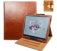 DONGZHU Case for Boox Note Air 4 C/Boox Note Air 3C / Note Air 3 / Note Air 2 / Air 2 Plus Tablet - PU Leather Case with Wrist Strap/Pen Holder and Auto Sleep Wake-up Function (Brown)
