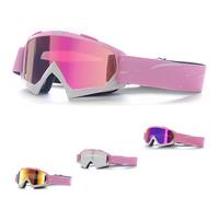 DONGZQAN Women's Pink Ski Mask, Ski Mask, Women's Ski Goggles, Skiotg Goggles and Goggles, UV400 Protection Snowboard Mask(B)