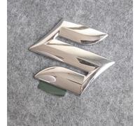 DONHEK Car Emblems for Suzuki Alto Swift,ABS Material Grill/Front/Rear Trunk Logo 3D Signs Car Letters Decal Replacement Auto Accessories Personality Modification,Front logo silver (121mm)