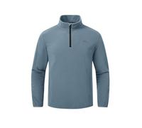 donhobo Jackets For Men,Mens Half Zip Jumpers,1/4 Fleece Outdoor Lightweight Warm Work Jacket with Zip Pockets Grey Blue XL