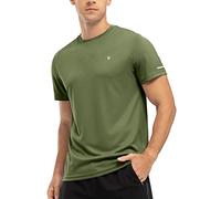donhobo Men's UPF 50+ Rash Guards,Men's Activewear Polos Running T-Shirts,Mens Swimming Summer Top Short Sleeve Rash Swim Vest Swimwear Quick Dry Golf Gym Top Green S