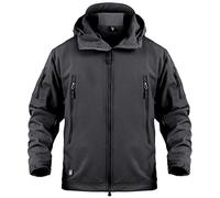 donhobo Men's Waterproof Fleece Mountain Jacket Windproof Warm Ski Jacket Multi-Pockets (Black,XL)